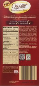 Choceur Dark Hazelnut Crisp - Back ALDI