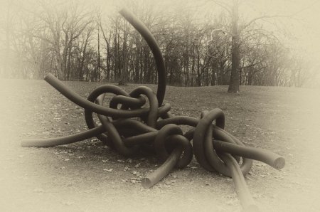 sculpture, curves, park
