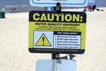 water, sign, E. coli, warning, health hazard, lake, human waste, lake michigan