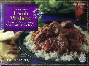 Trader Joe, Lamb Vindaloo, Indian, spicy, food, frozen, review