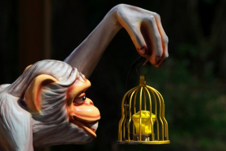 chaos, monkey, statue, jewel, zoo