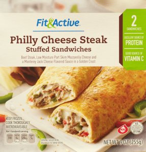 aldi, fit active, philly cheese steak, review, price