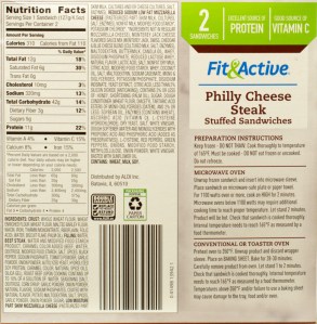 aldi, fit active, philly cheese steak, review, price, nutrition