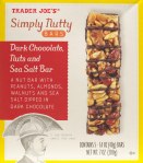 trader joe, dark chocolate, nuts, sea salt, review, price, nutrition, simply nutty bars