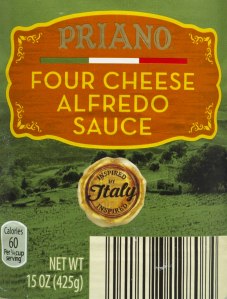 ALDI, priano, four cheese alfredo sauce, nutrition, price, calories, review