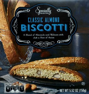 aldi, almond biscotti, food, review, price, calories, nutrition