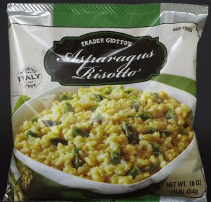 trader joes, asparagus risotto, italy, frozen entree, review, price, calories, nutrition