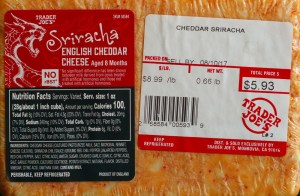 Trader Joe's, Sriracha English Cheddar, review, price, calories, nutrition