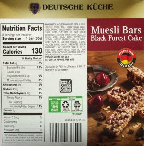 aldi, Black Forest Cake Muesli Bars, food, review, price, calories, nutrition