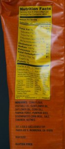 Trader Joe's, Pumpkin Tortilla Chips, review, price, calories, nutrition