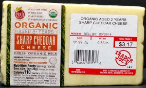 trader joe, tj, review, calories, price, nutrition, organic sharp cheddar cheese
