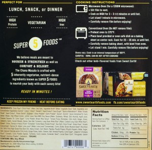 sweet earth, chana masala, review, price, calories, nutrition, target