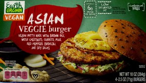 ALDI, earth grown, asian veggie burger, price, review, calories, nutrition, vegan