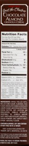 Trader Joe, cereal, Chocolate Almond Granola Cereal, calories, price, nutrition, review