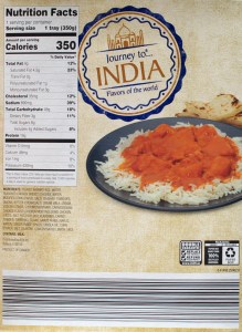 ALDI, journey to india, flavors of the world, butter chicken, price, review, calories, nutrition
